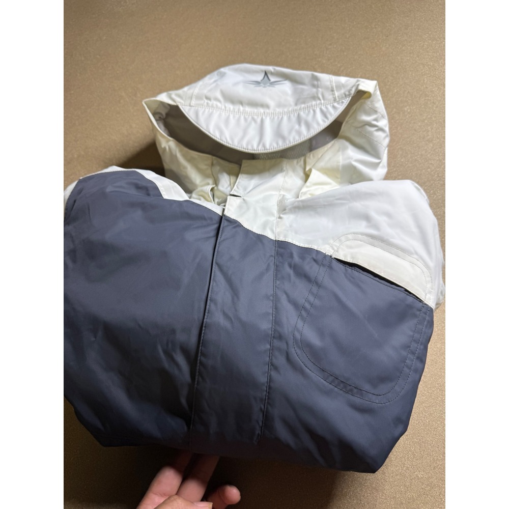 Burton Radar Snowboard Jacket Mens XS White Grey‎ Hooded Colorblock Ski Coat